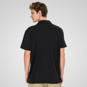 261GS-5186 SHIRTS WITH CAMP COLLAR AND SHORT SLEEVES (RELAXED FIT) (SPECIAL FABRIC) BLACK - Image 4