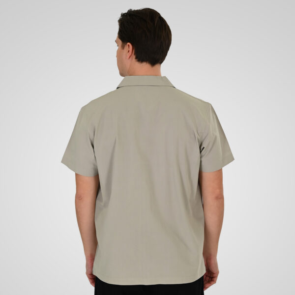 261GS-5187 SHIRTS WITH CAMP COLLAR AND SHORT SLEEVES (RELAXED FIT) AGATE GREY