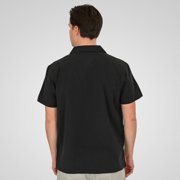 261GS-5187 SHIRTS WITH CAMP COLLAR AND SHORT SLEEVES (RELAXED FIT) BLACK
