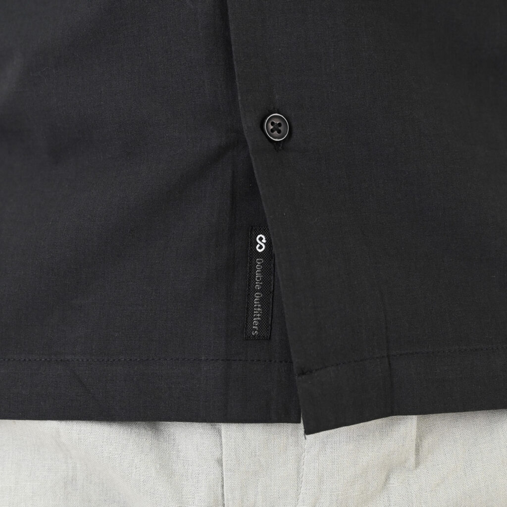 261GS-5187 SHIRTS WITH CAMP COLLAR AND SHORT SLEEVES (RELAXED FIT) BLACK