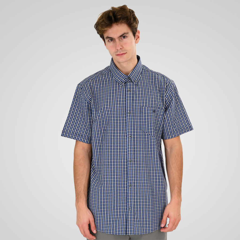 261GS-5188 SHIRTS WITH CHEST POCKET AND SHORT SLEEVES CC95 NAVY LT BLUE
