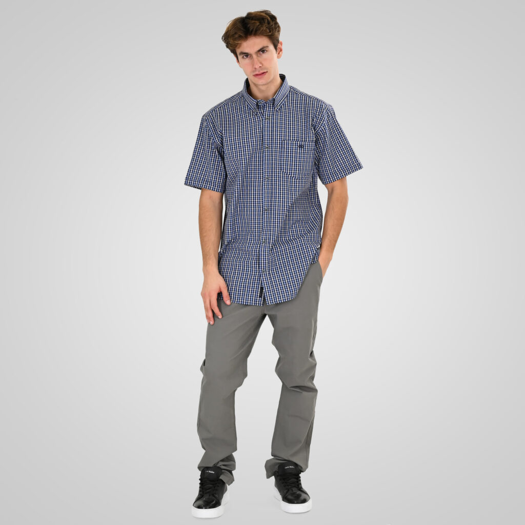 261GS-5188 SHIRTS WITH CHEST POCKET AND SHORT SLEEVES CC95 NAVY LT BLUE