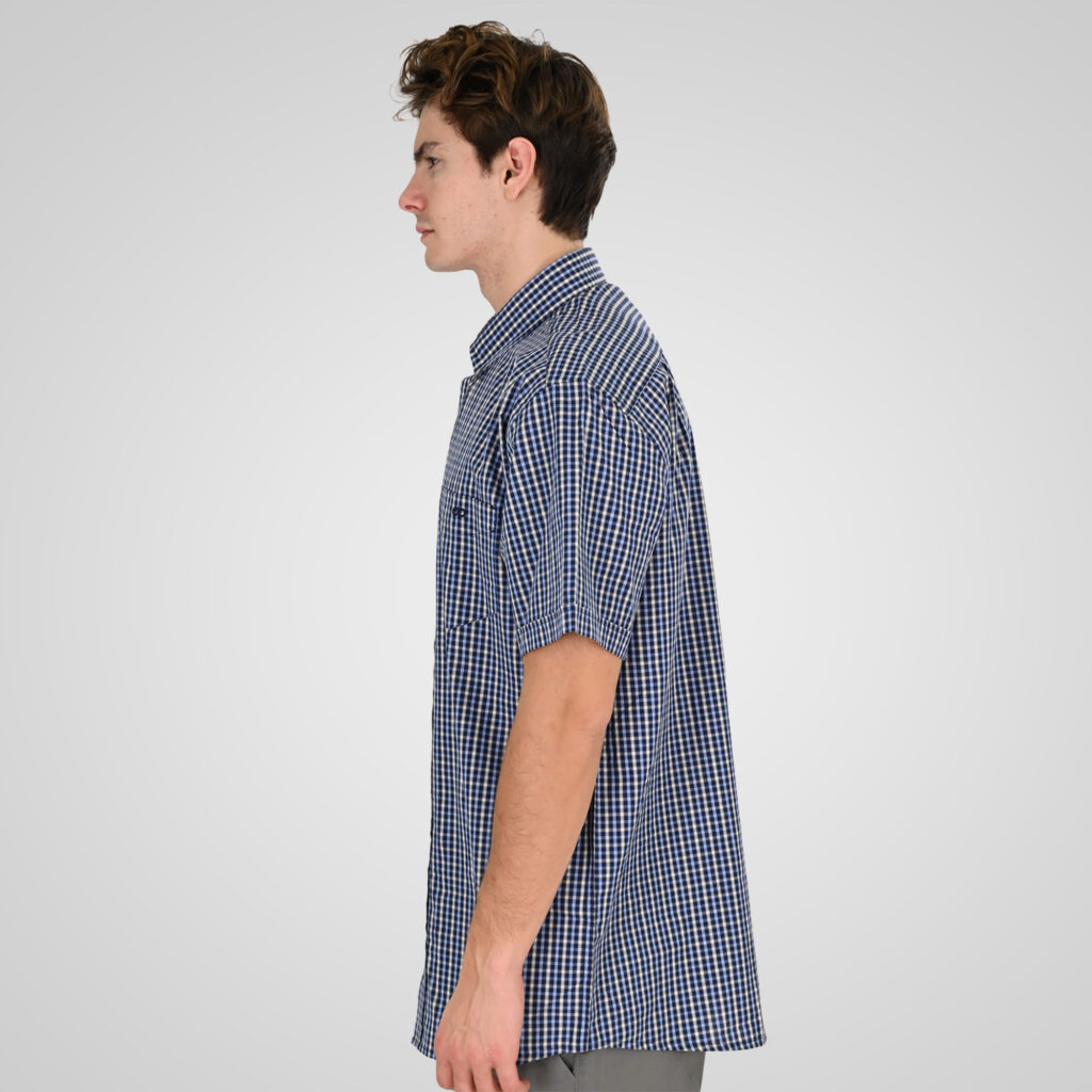 261GS-5188 SHIRTS WITH CHEST POCKET AND SHORT SLEEVES CC95 NAVY LT BLUE