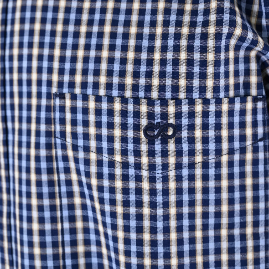 261GS-5188 SHIRTS WITH CHEST POCKET AND SHORT SLEEVES CC95 NAVY LT BLUE