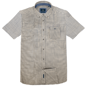 261GS-5188 SHIRTS WITH CHEST POCKET AND SHORT SLEEVES CC96 BEIGE BLUE