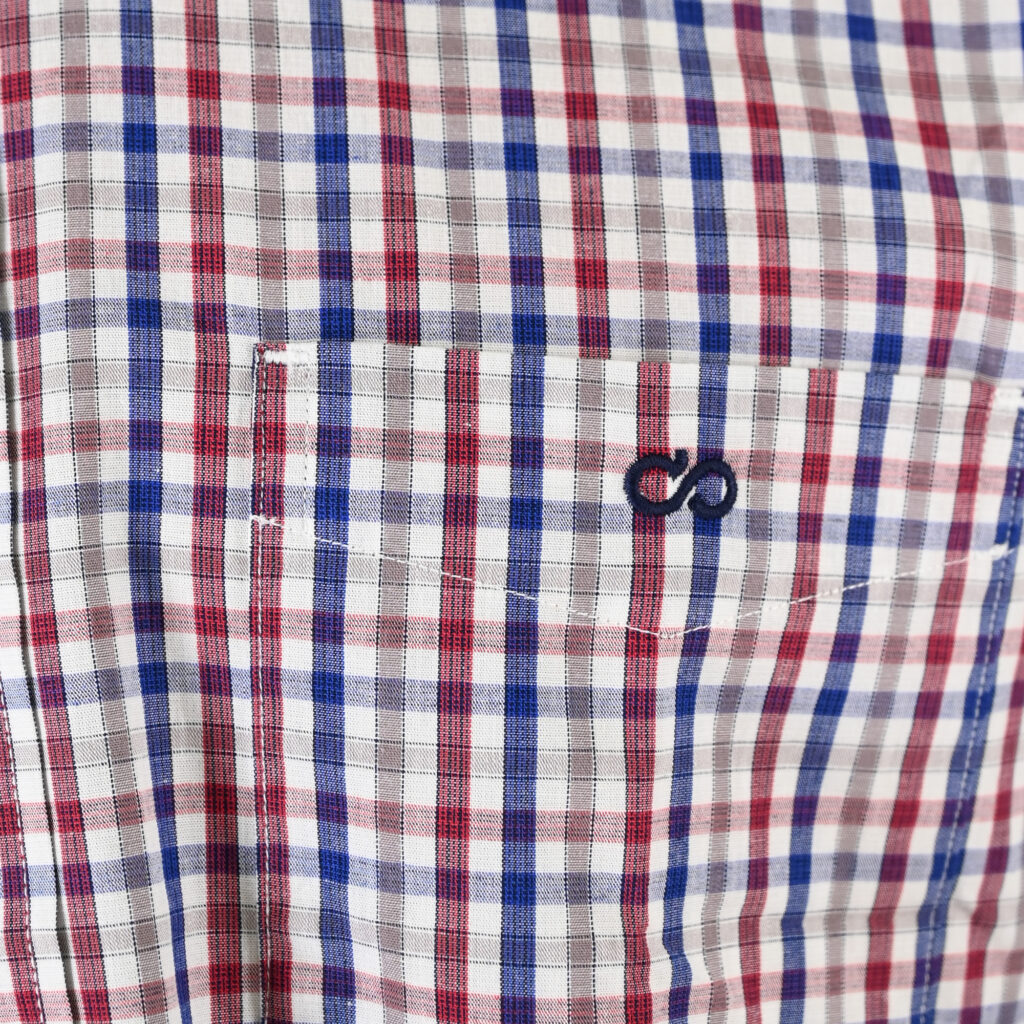 261GS-5188 SHIRTS WITH CHEST POCKET AND SHORT SLEEVES CC98 RED INDIGO