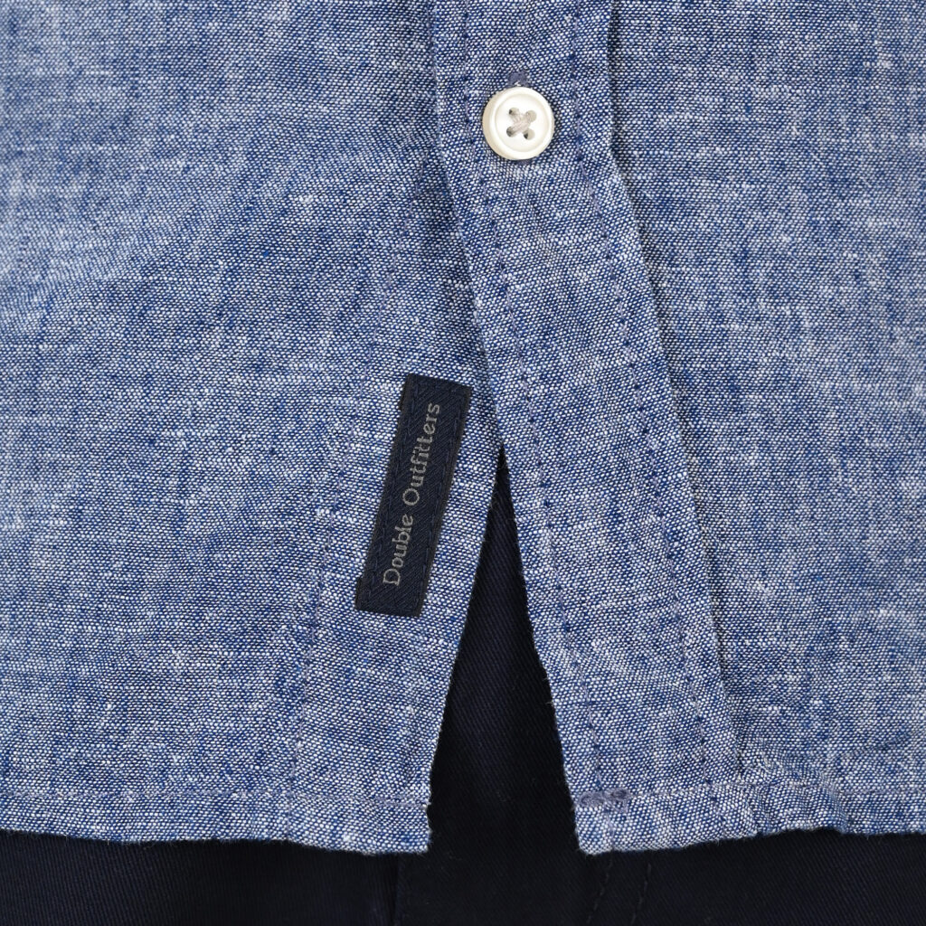 261GS-5190 SHIRT LINEN WITH LONG SLEEVES BLUE MELANGE