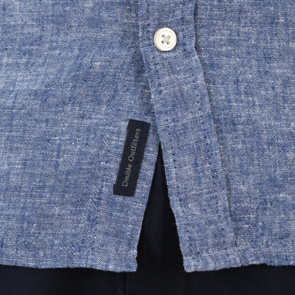 261GS-5190 SHIRT LINEN WITH LONG SLEEVES BLUE MELANGE