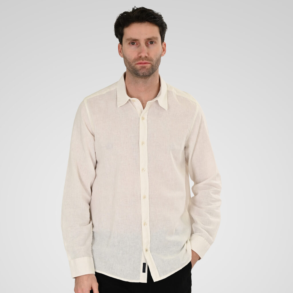 261GS-5190 SHIRT LINEN WITH LONG SLEEVES LINEN WHITE