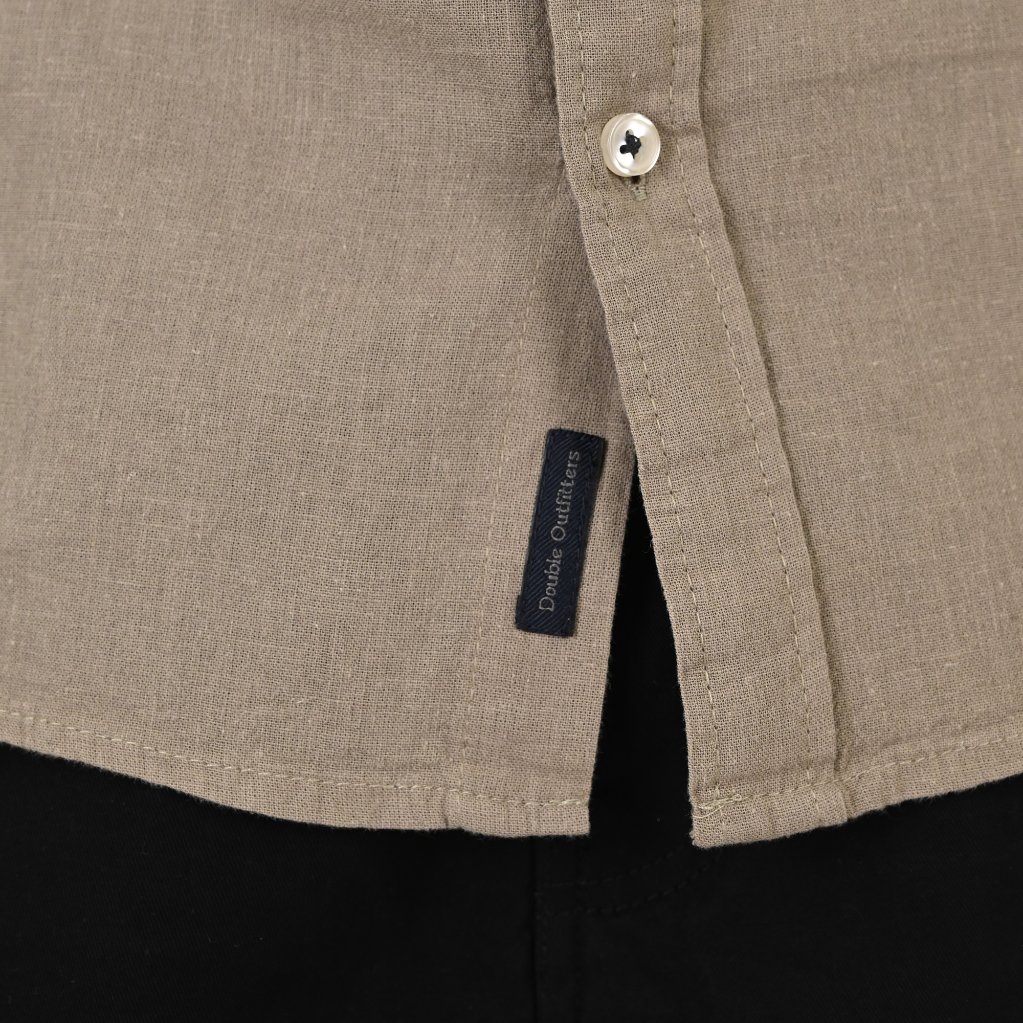 261GS-5190 SHIRT LINEN WITH LONG SLEEVES TAUPE - Image 5