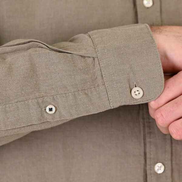 261GS-5190 SHIRT LINEN WITH LONG SLEEVES TAUPE