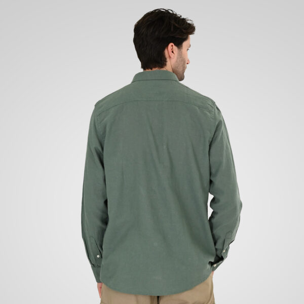 261GS-5190 SHIRT LINEN WITH LONG SLEEVES PALM GREEN