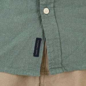 261GS-5190 SHIRT LINEN WITH LONG SLEEVES PALM GREEN - Image 5