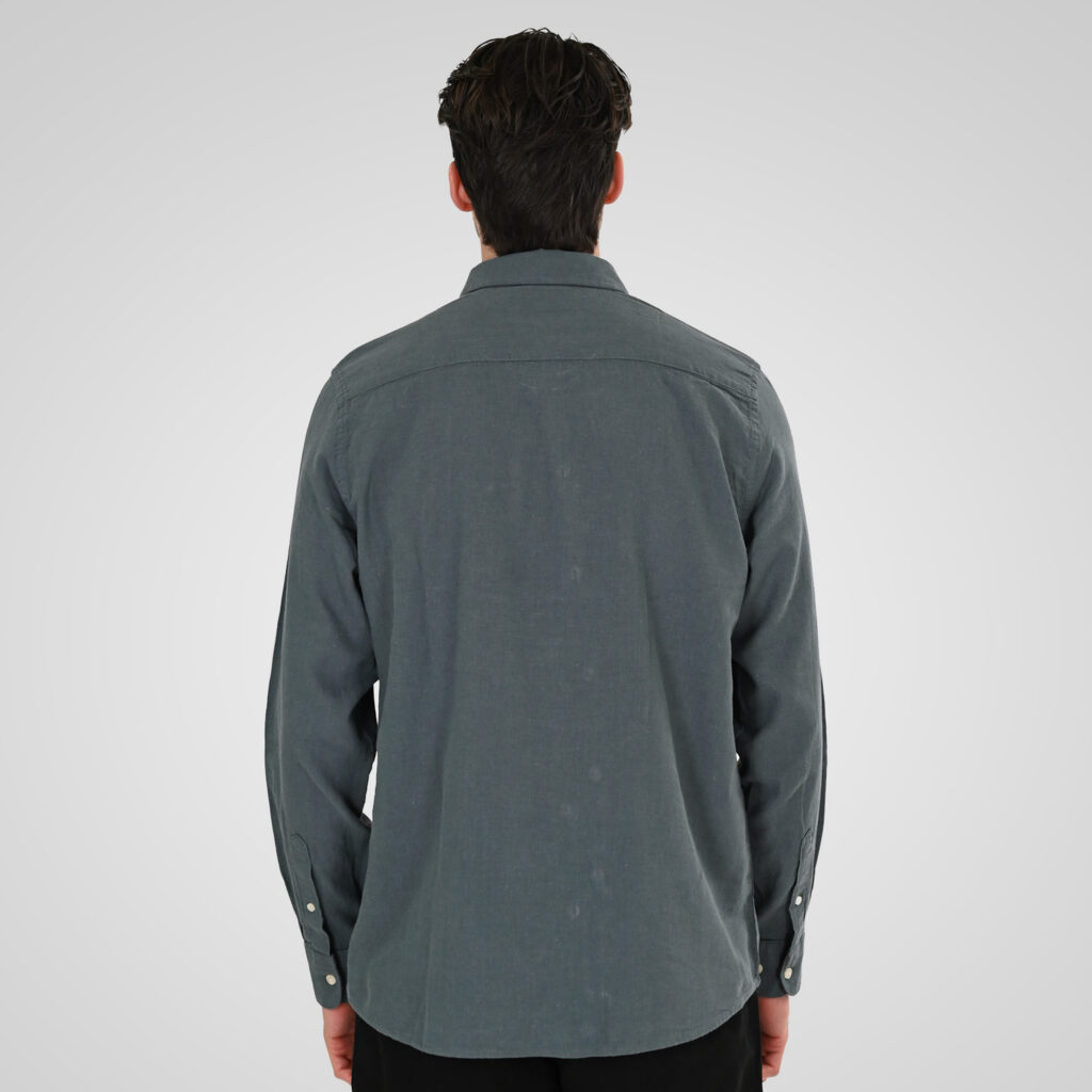 261GS-5190 SHIRT LINEN WITH LONG SLEEVES STONE BLUE