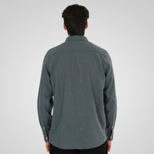 261GS-5190 SHIRT LINEN WITH LONG SLEEVES STONE BLUE - Image 4