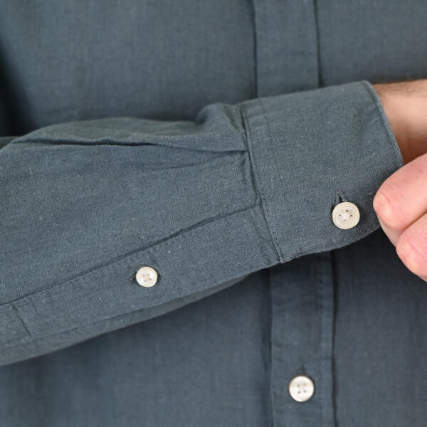 261GS-5190 SHIRT LINEN WITH LONG SLEEVES STONE BLUE