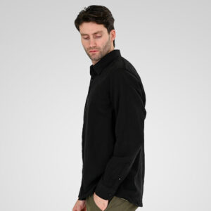 261GS-5190 SHIRT LINEN WITH LONG SLEEVES BLACK - Image 3
