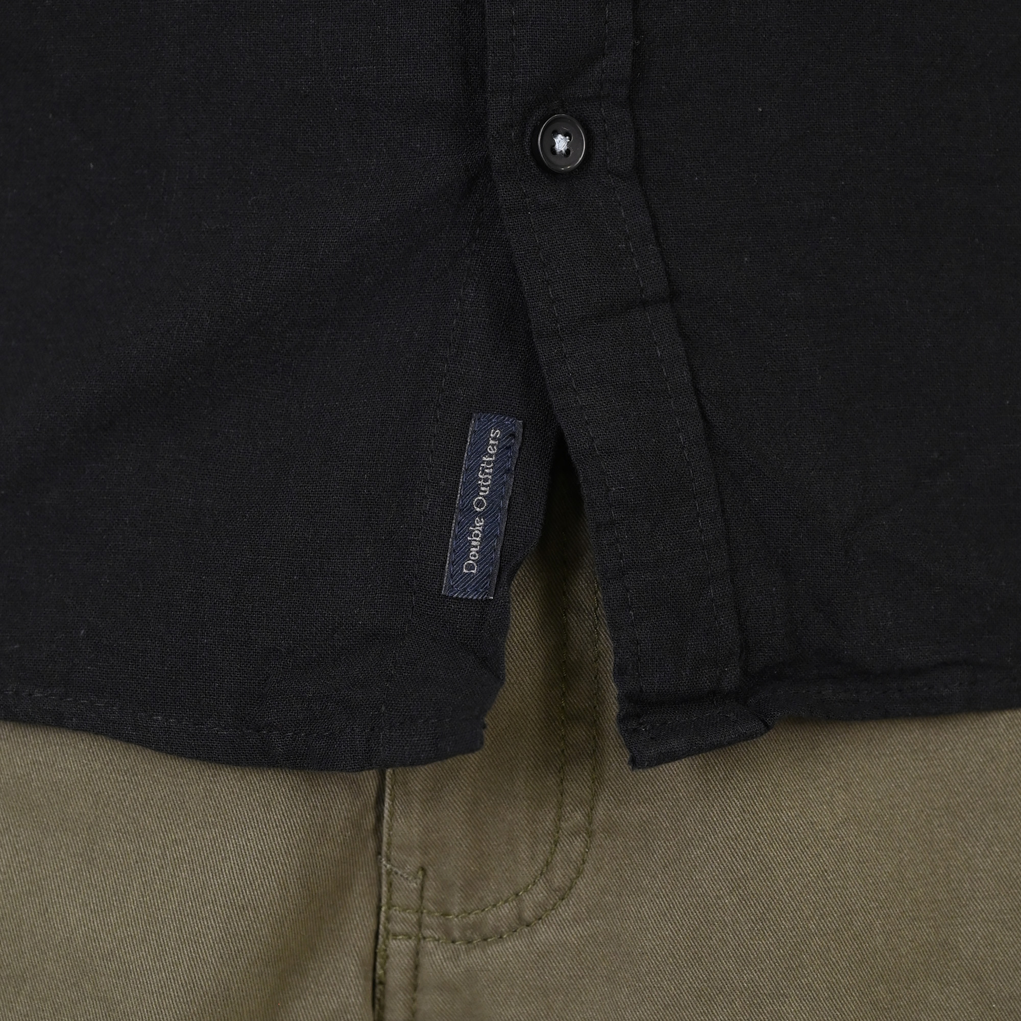 261GS-5190 SHIRT LINEN WITH LONG SLEEVES BLACK - Image 5
