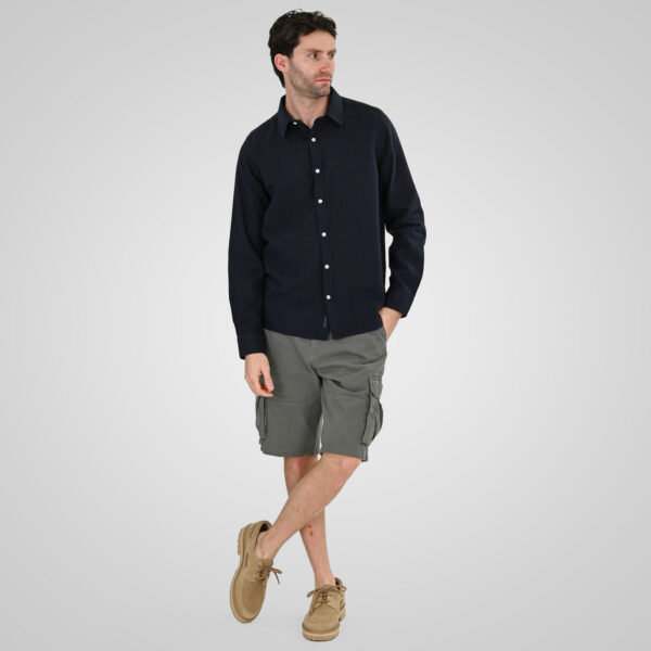 261GS-5190 SHIRT LINEN WITH LONG SLEEVES NAVY