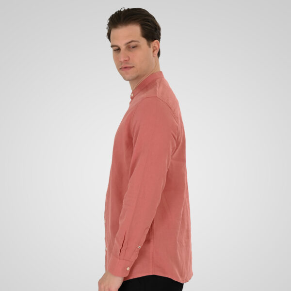261GS-5191 SHIRT LINEN WITH MAO COLLAR AND LONG SLEEVES DUSTY CORAL