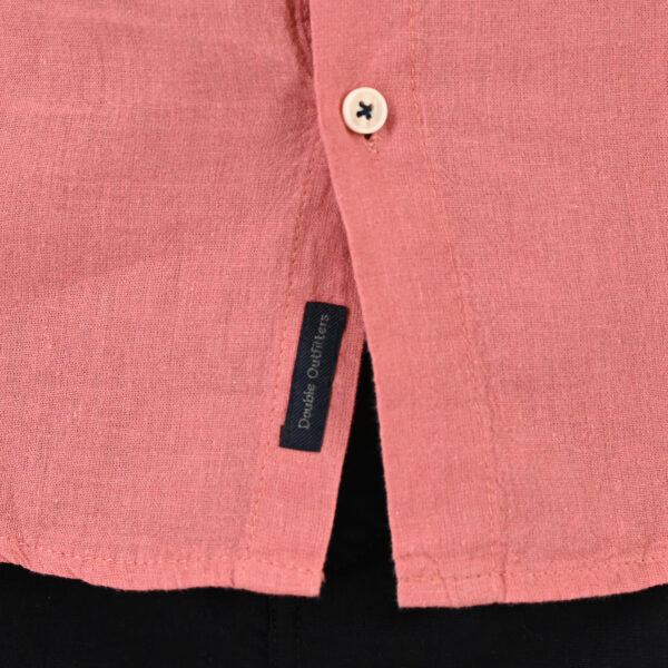 261GS-5191 SHIRT LINEN WITH MAO COLLAR AND LONG SLEEVES DUSTY CORAL