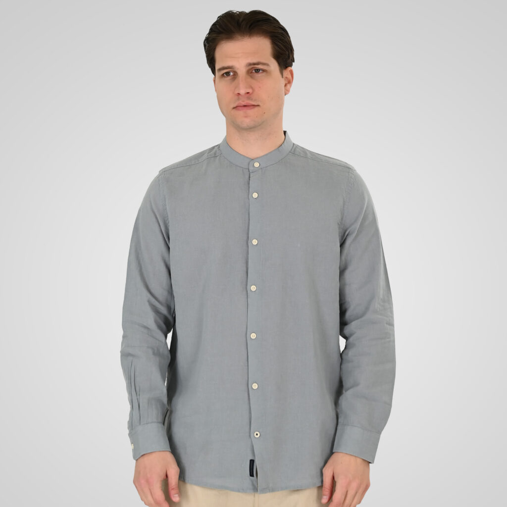 261GS-5191 SHIRT LINEN WITH MAO COLLAR AND LONG SLEEVES SEAMIST
