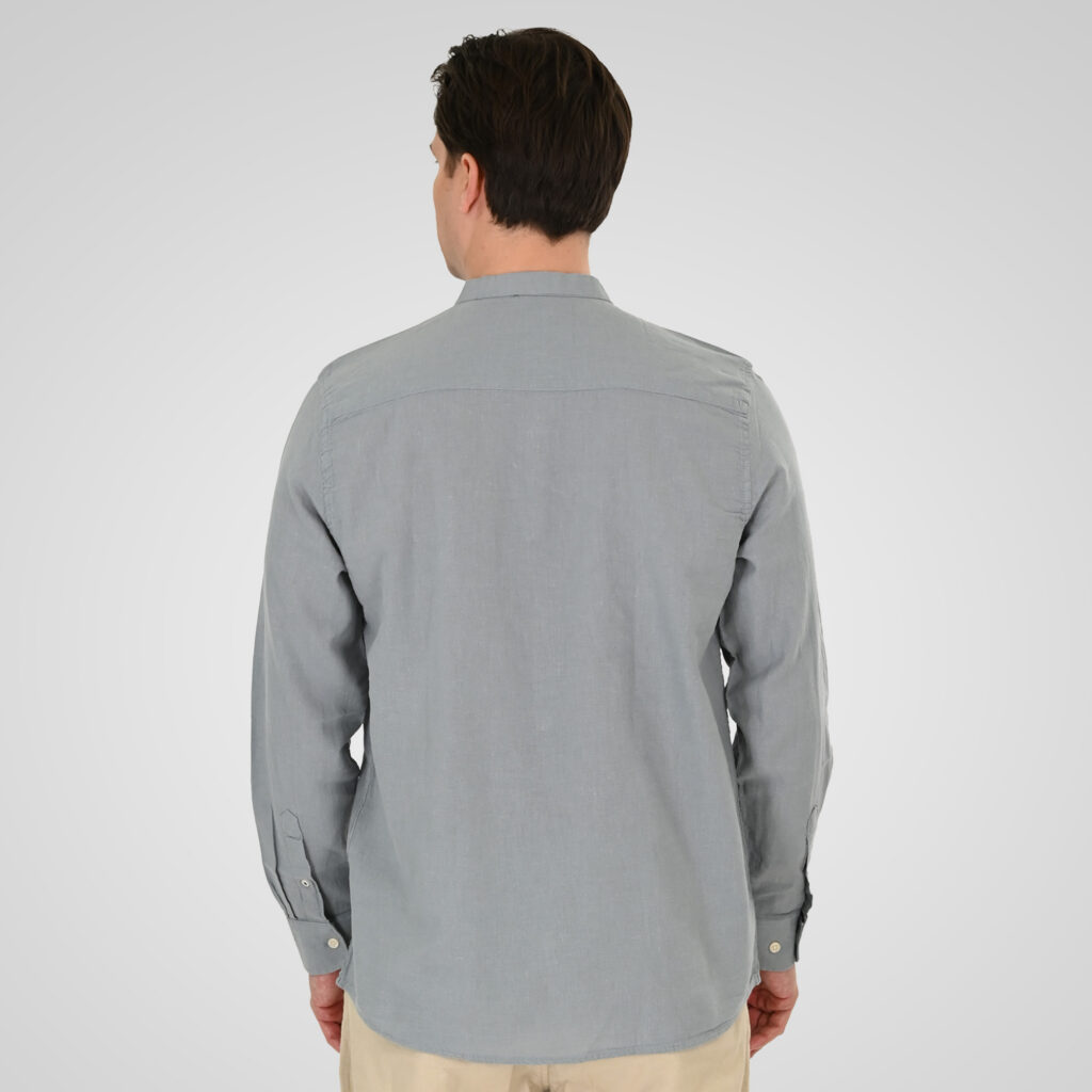 261GS-5191 SHIRT LINEN WITH MAO COLLAR AND LONG SLEEVES SEAMIST