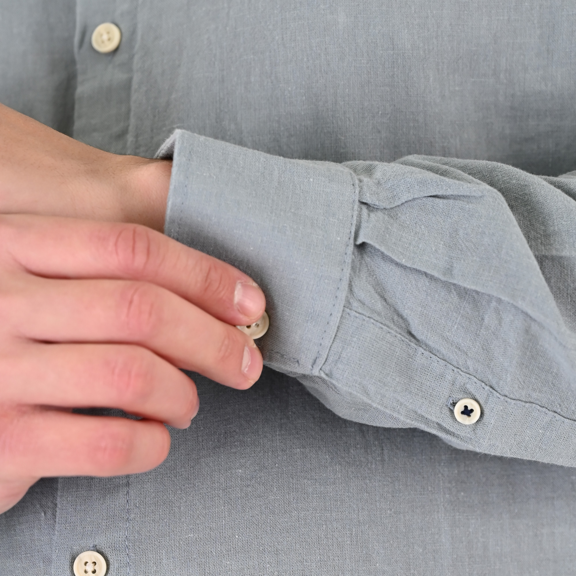 261GS-5191 SHIRT LINEN WITH MAO COLLAR AND LONG SLEEVES SEAMIST - Image 6