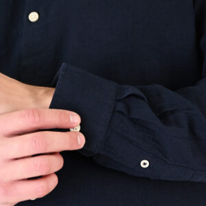 261GS-5191 SHIRT LINEN WITH MAO COLLAR AND LONG SLEEVES NAVY - Image 6