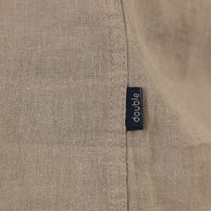 261GS-5192 SHIRT LINEN WITH CHEST POCKET AND SHORT SLEEVES TAUPE - Image 5