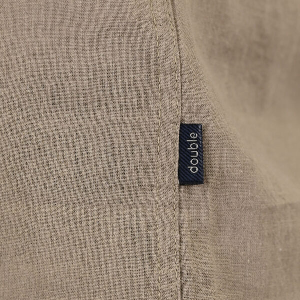261GS-5192 SHIRT LINEN WITH CHEST POCKET AND SHORT SLEEVES TAUPE