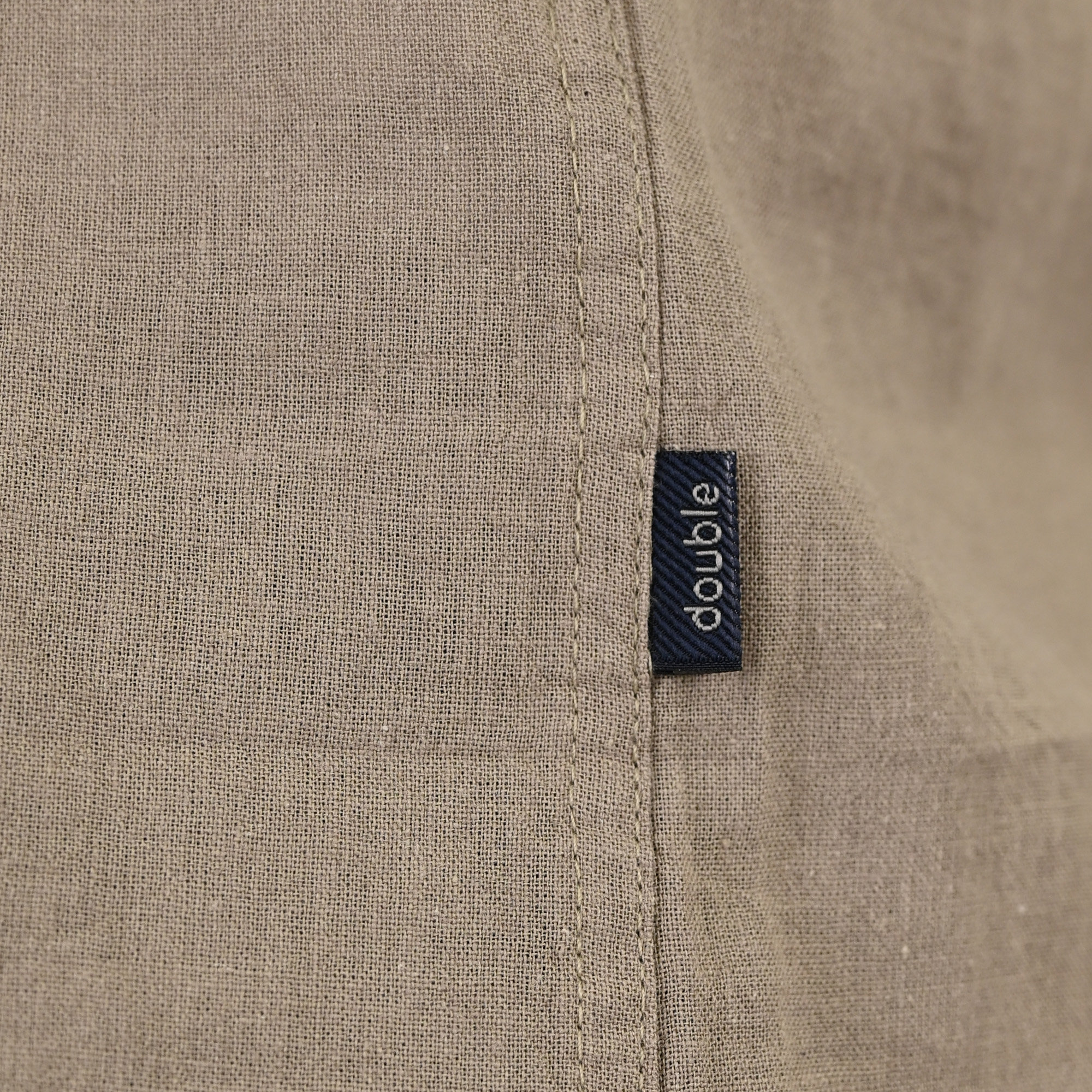 261GS-5192 SHIRT LINEN WITH CHEST POCKET AND SHORT SLEEVES TAUPE - Image 5