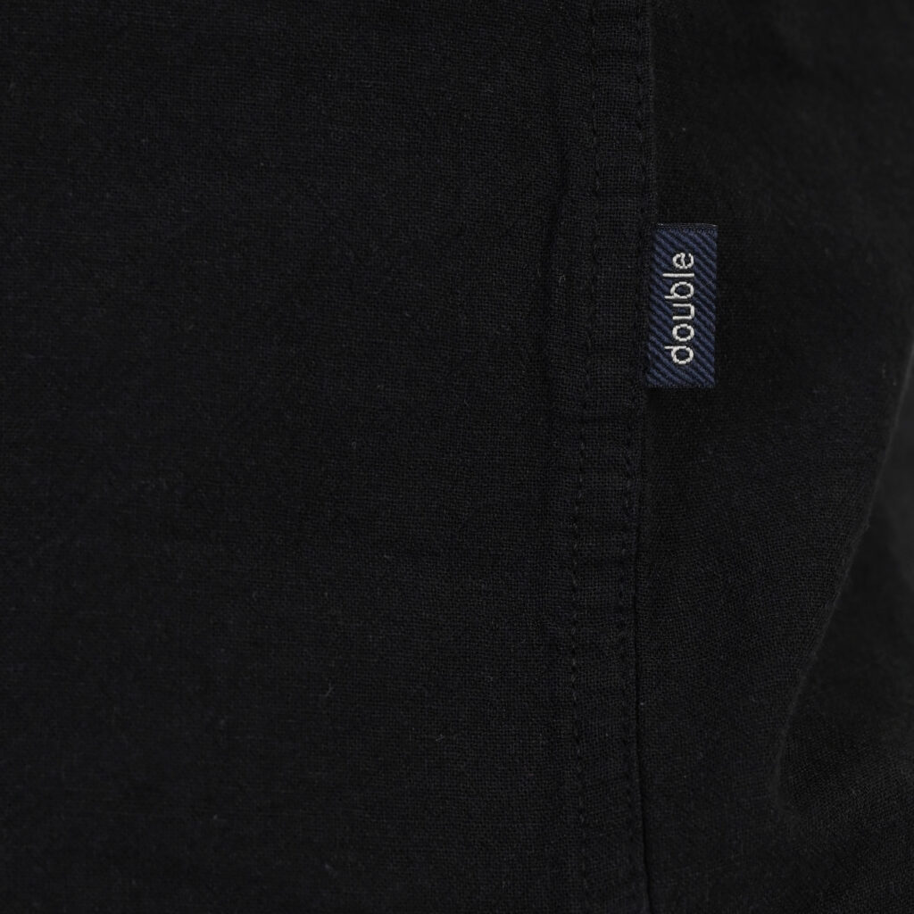 261GS-5192 SHIRT LINEN WITH CHEST POCKET AND SHORT SLEEVES BLACK