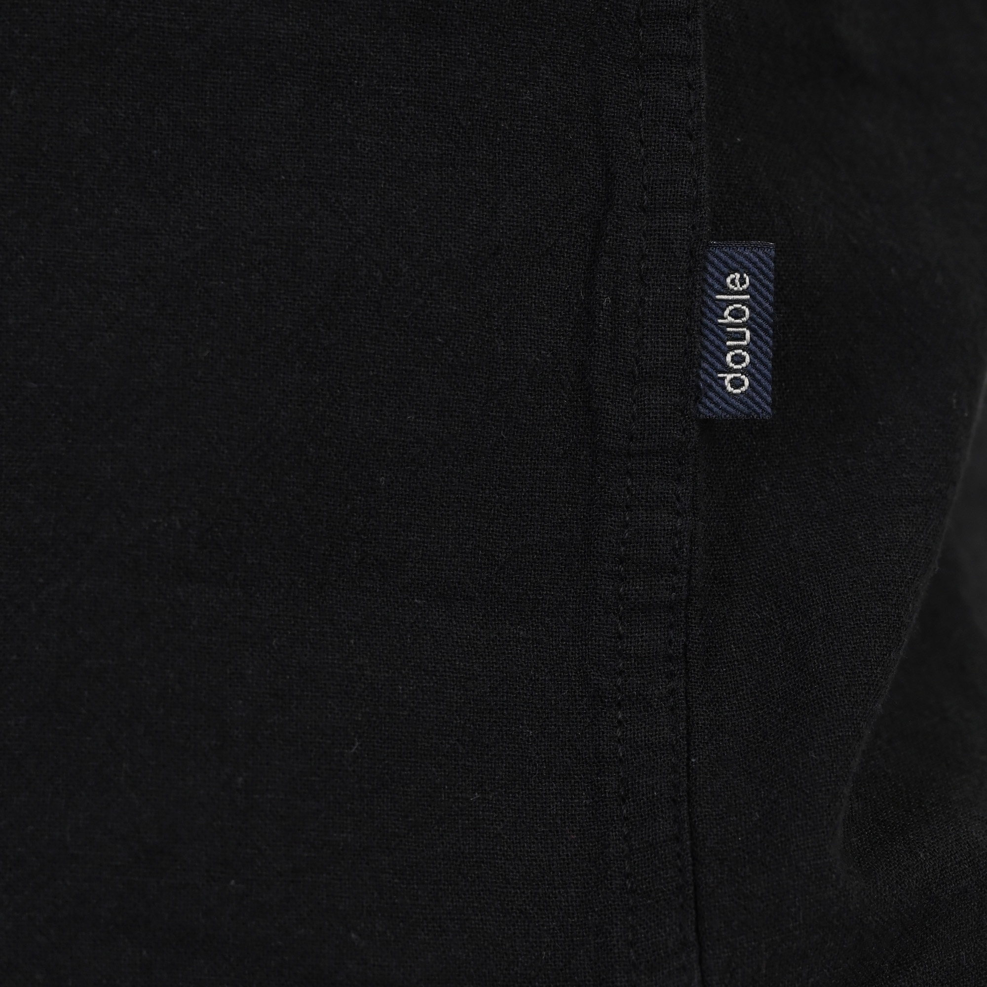 261GS-5192 SHIRT LINEN WITH CHEST POCKET AND SHORT SLEEVES BLACK - Image 5