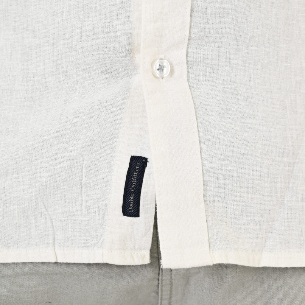 261GS-5194 SHIRT LINEN WITH MAO COLLAR AND SHORT SLEEVES LINEN WHITE