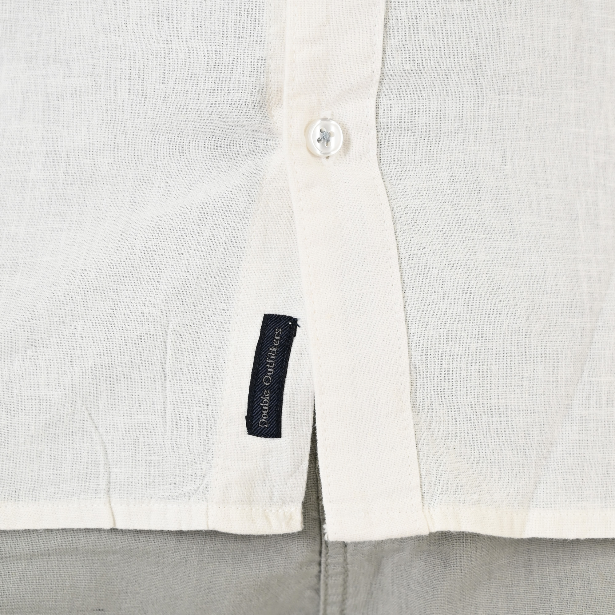 261GS-5194 SHIRT LINEN WITH MAO COLLAR AND SHORT SLEEVES LINEN WHITE - Image 5