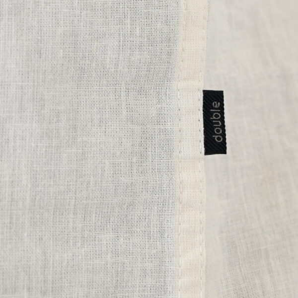 261GS-5200 SHIRT LINEN WITH MAO COLLAR, HALF BUTTON PLACKET, CHEST POCKET AND LONG SLEEVES LINEN WHITE