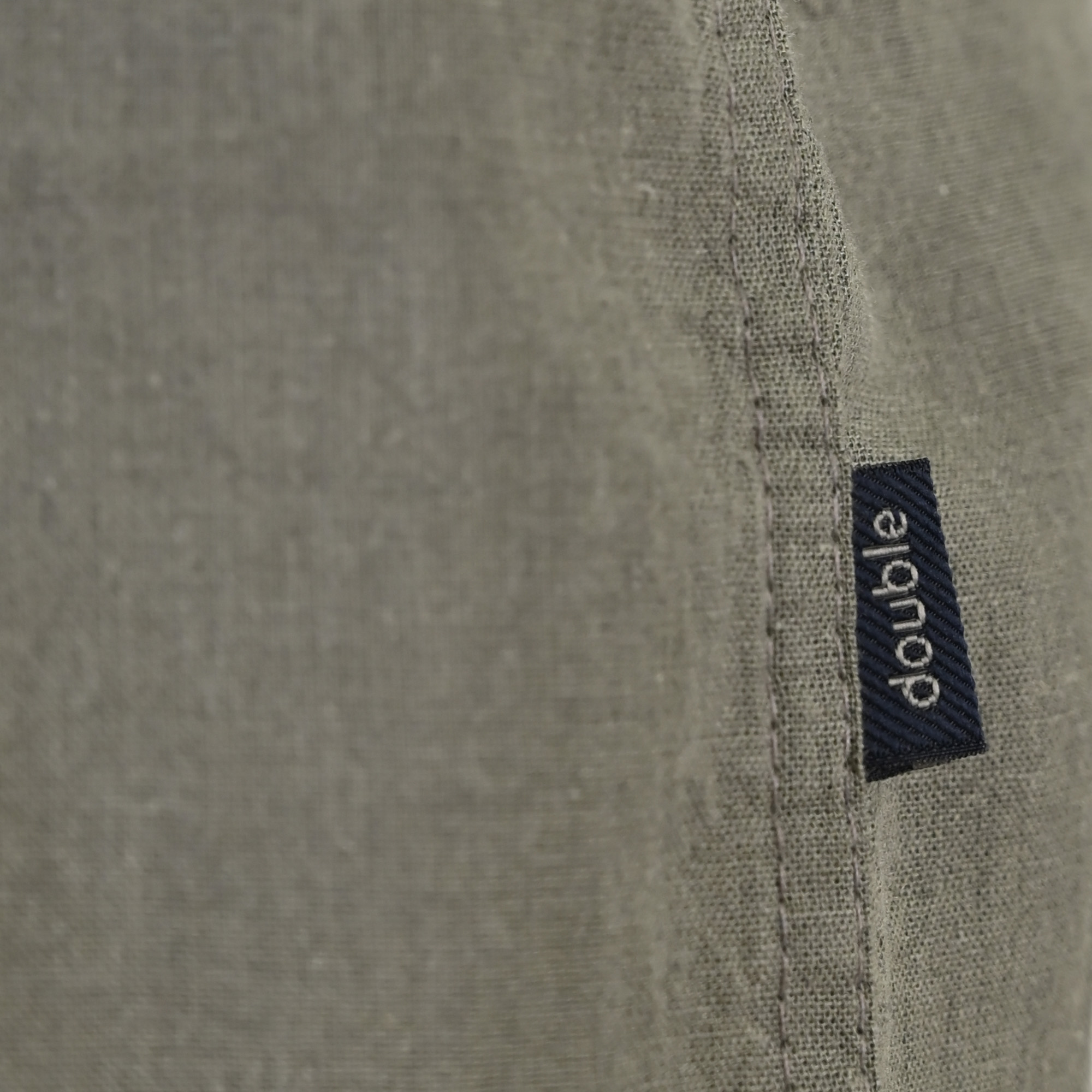 261GS-5200 SHIRT LINEN WITH MAO COLLAR, HALF BUTTON PLACKET, CHEST POCKET AND LONG SLEEVES OLIVE - Image 5
