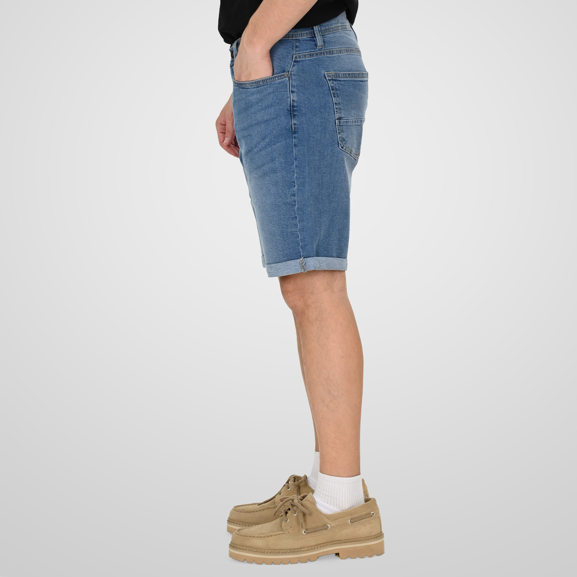 261MJS-7073 SHORTS DENIM LIGHT BLUE DENIM - Image 3