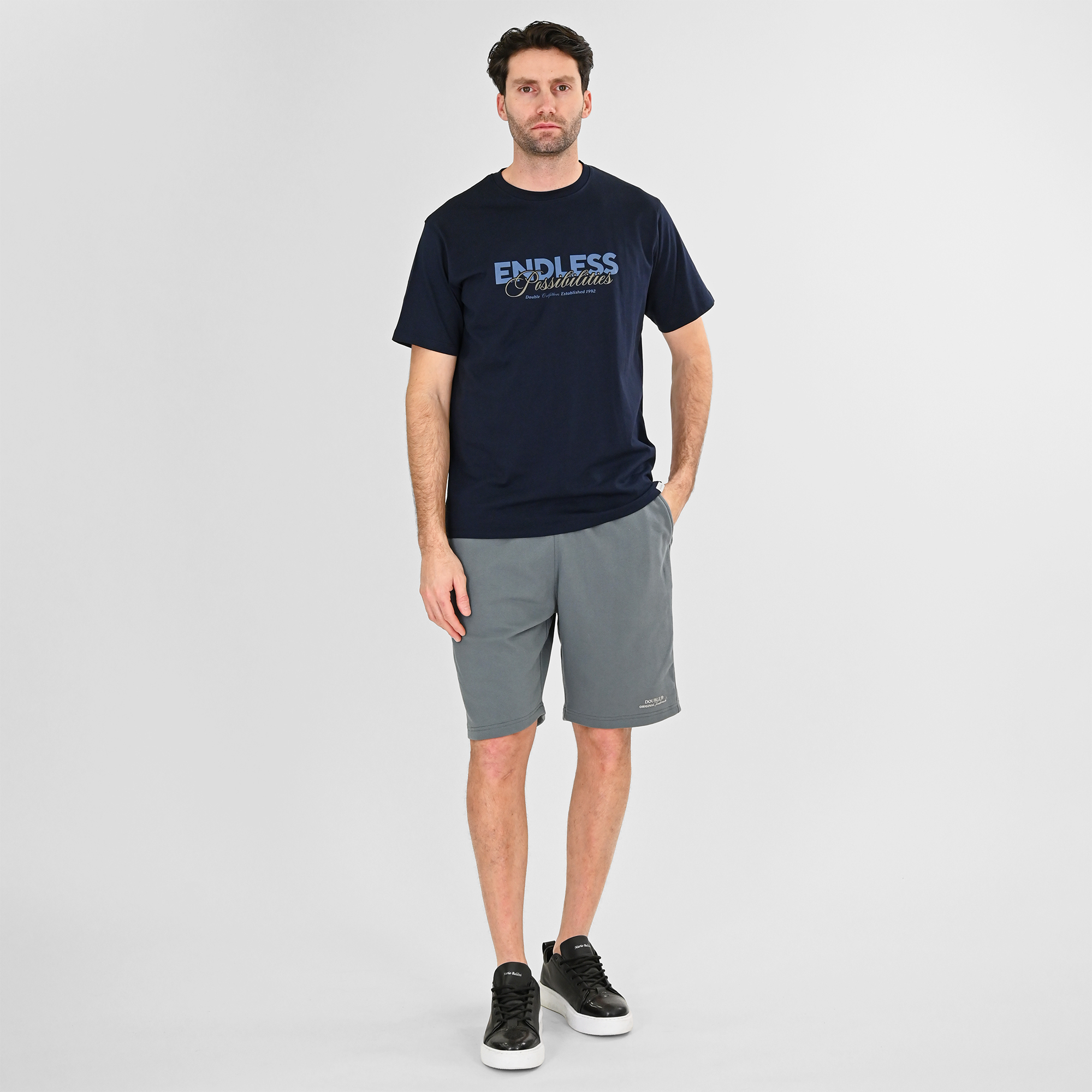 261MS-6030 MS SHORTS (TERRY FLEECE) STEEL BLUE - Image 2