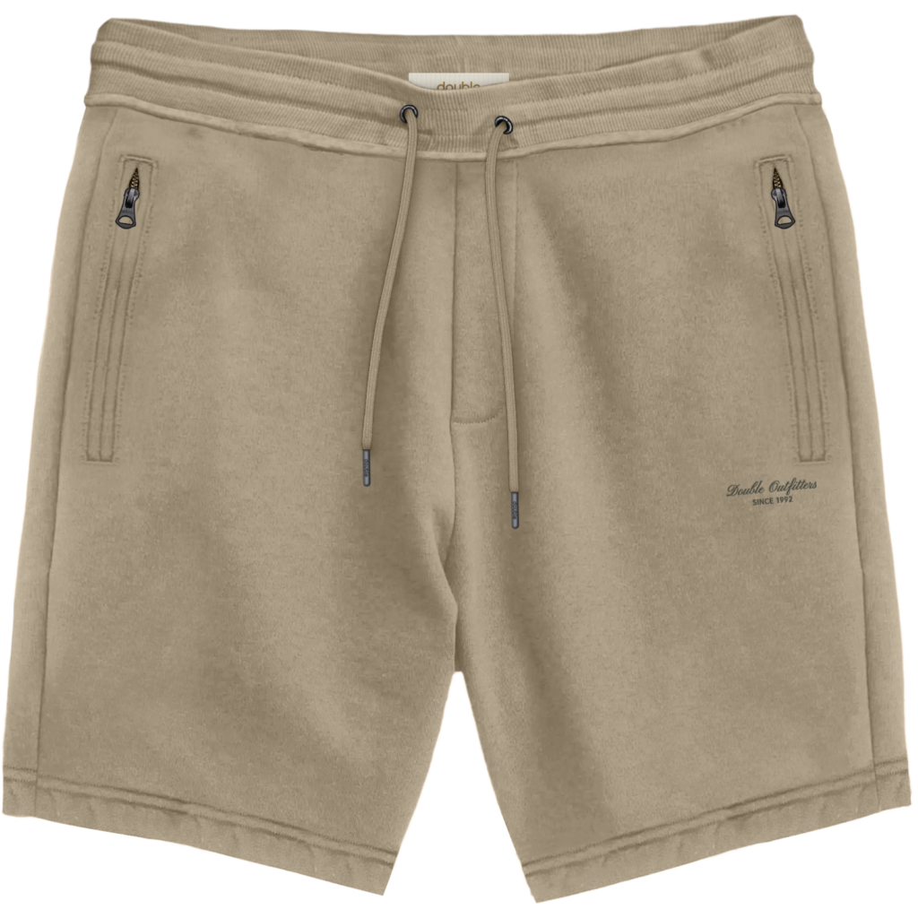 261MS-6031 MS SHORTS WITH ZIPPERS AT POCKETS (TERRY FLEECE) STONE BEIGE