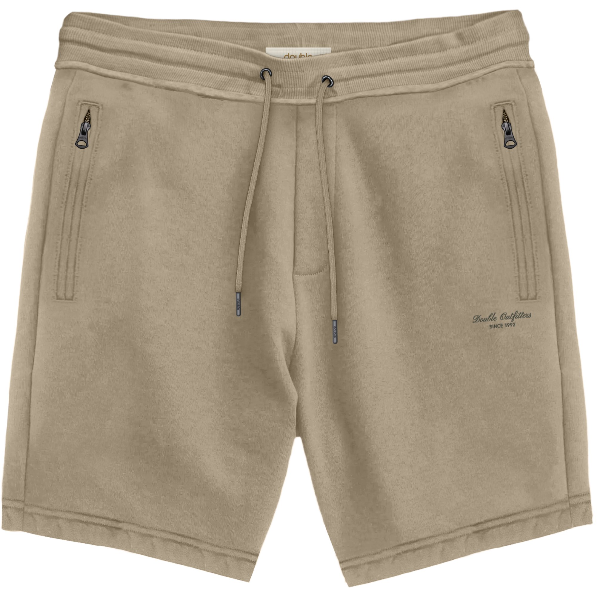 261MS-6031 MS SHORTS WITH ZIPPERS AT POCKETS (TERRY FLEECE) STONE BEIGE - Image 1