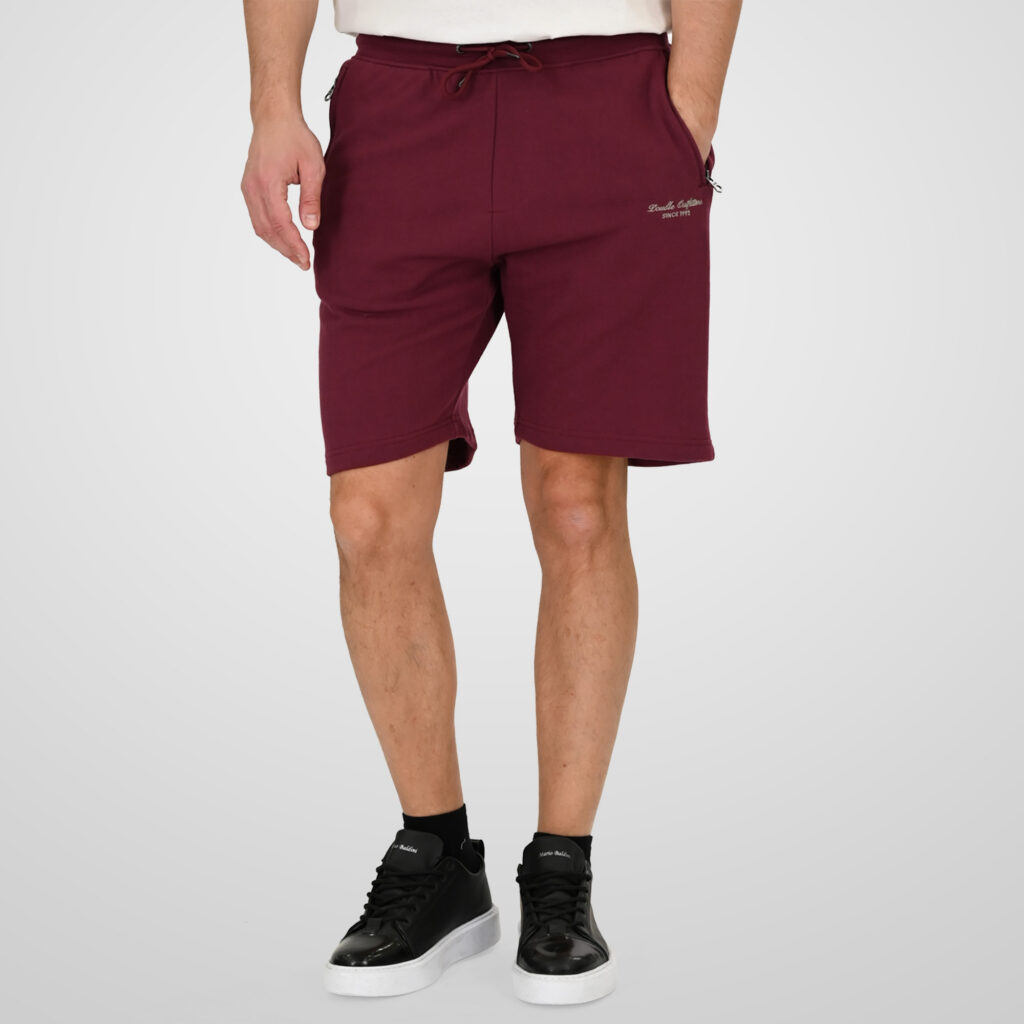 261MS-6031 MS SHORTS WITH ZIPPERS AT POCKETS (TERRY FLEECE) DK RASPBERRY