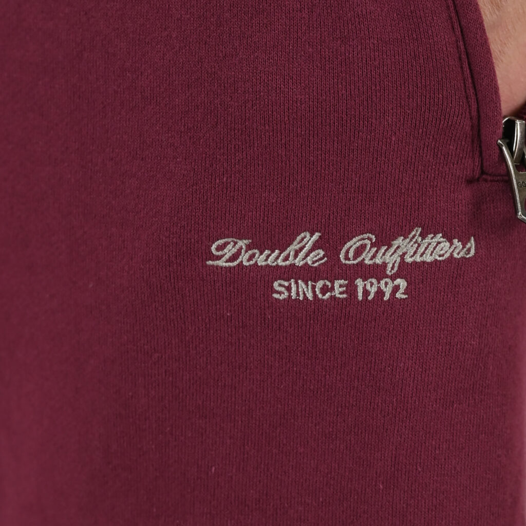 261MS-6031 MS SHORTS WITH ZIPPERS AT POCKETS (TERRY FLEECE) DK RASPBERRY