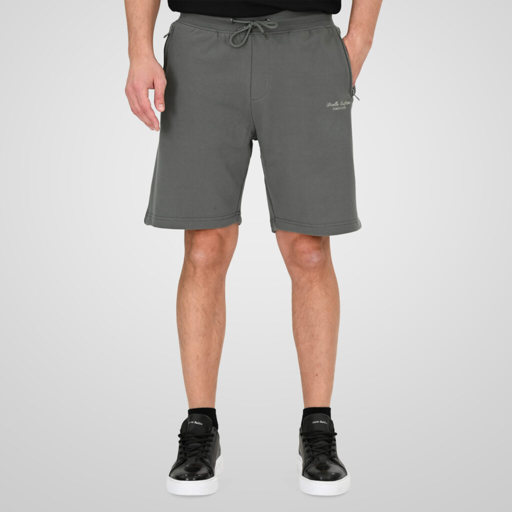 261MS-6031 MS SHORTS WITH ZIPPERS AT POCKETS (TERRY FLEECE) KHAKI