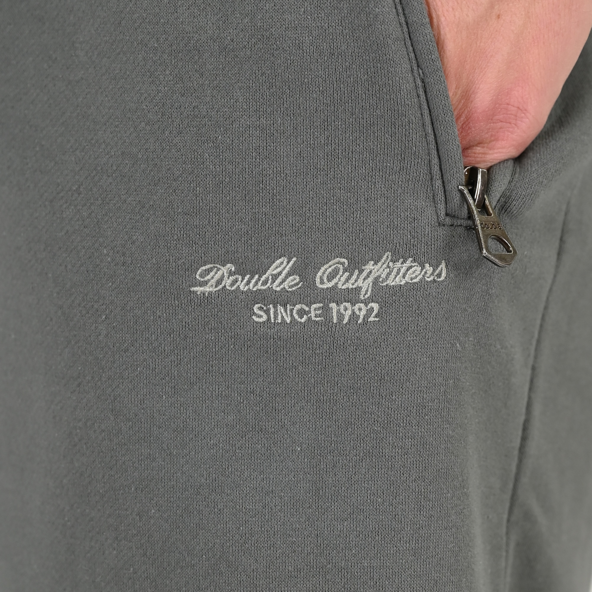 261MS-6031 MS SHORTS WITH ZIPPERS AT POCKETS (TERRY FLEECE) KHAKI - Image 5