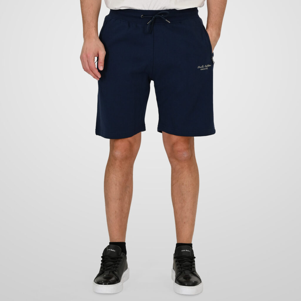 261MS-6031 MS SHORTS WITH ZIPPERS AT POCKETS (TERRY FLEECE) NAVY BLUE