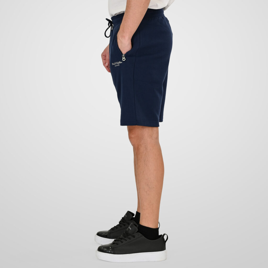 261MS-6031 MS SHORTS WITH ZIPPERS AT POCKETS (TERRY FLEECE) NAVY BLUE
