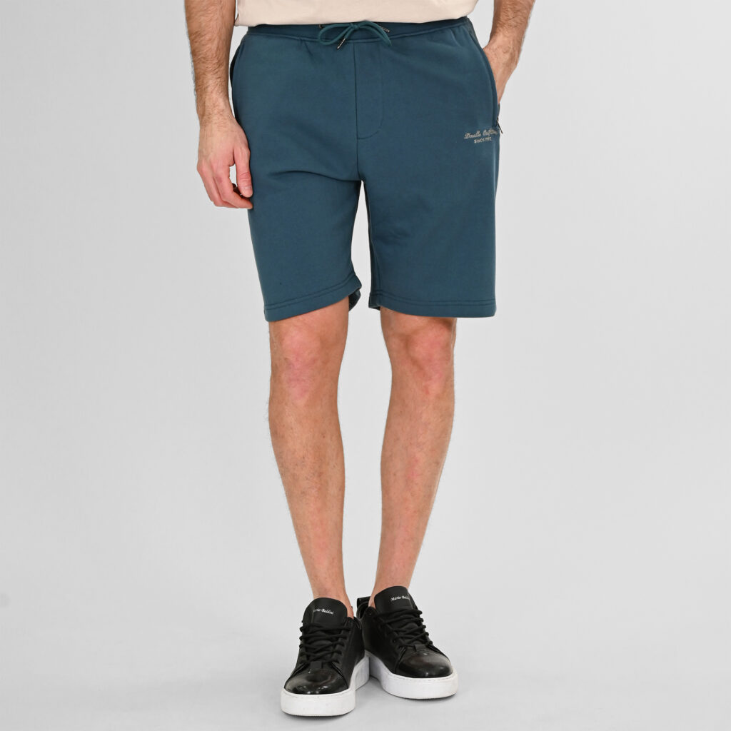 261MS-6031 MS SHORTS WITH ZIPPERS AT POCKETS (TERRY FLEECE) DEEP TEAL