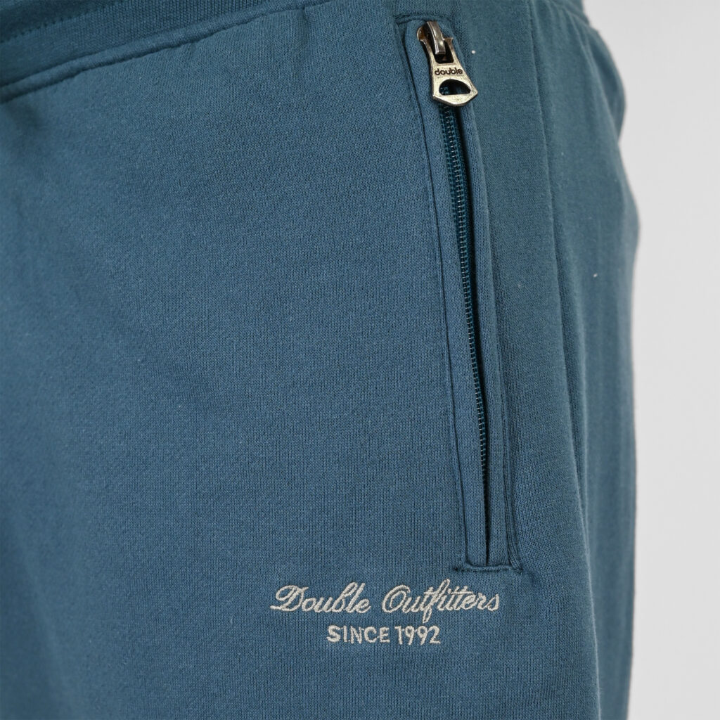 261MS-6031 MS SHORTS WITH ZIPPERS AT POCKETS (TERRY FLEECE) DEEP TEAL